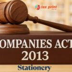 Tax Print Companies Act 2013 stationery in Mumbai