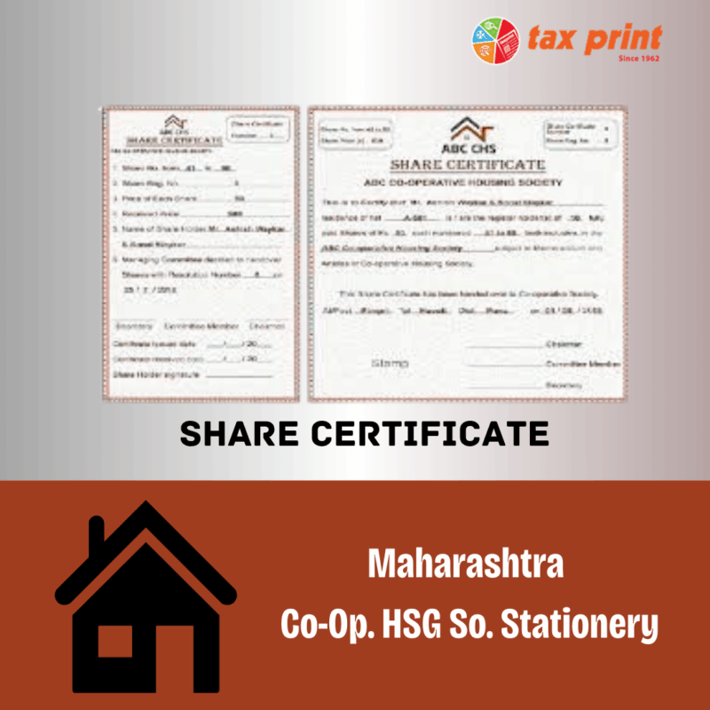 Tax Print Share certificate for CHS In Mumbai