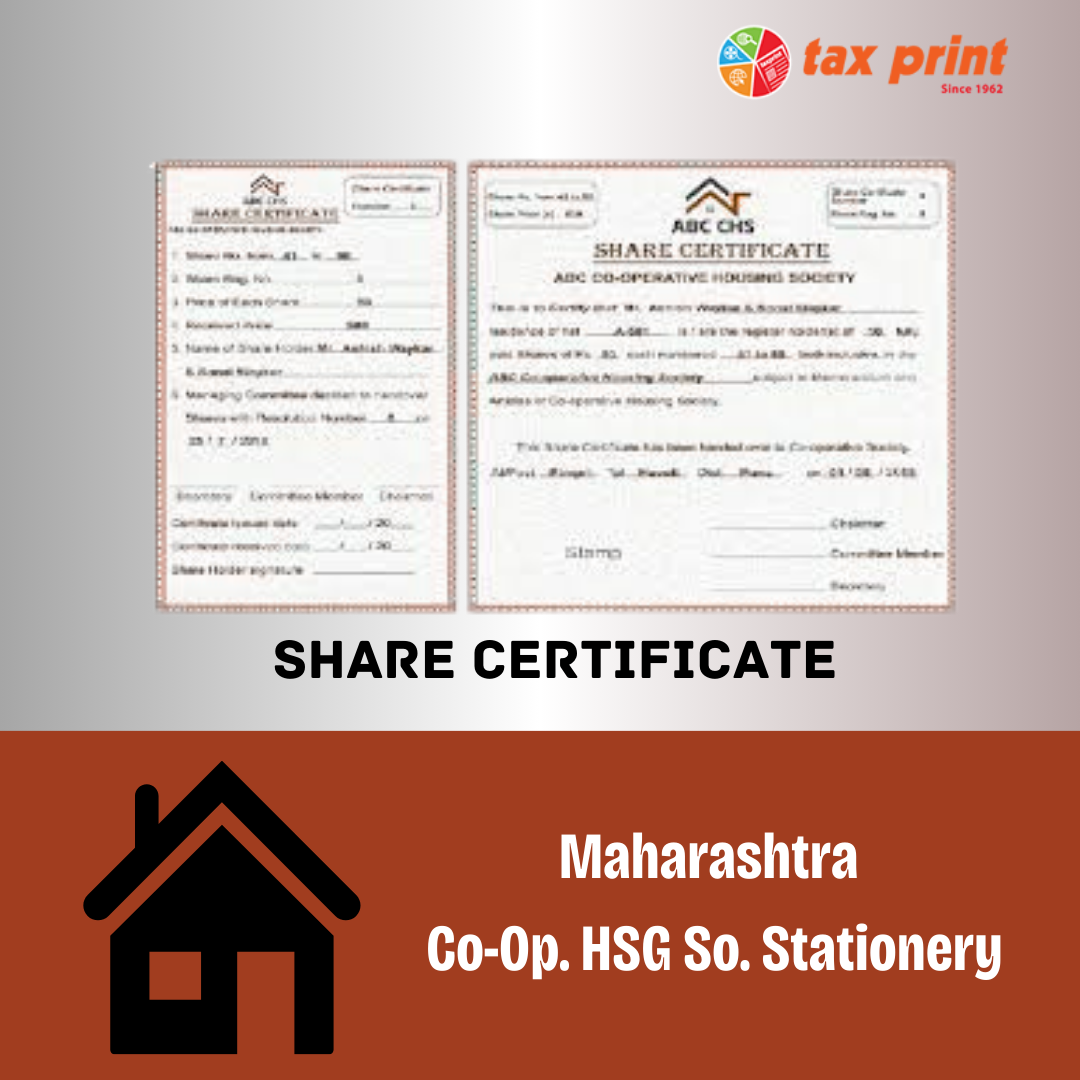 Tax Print Share certificate for CHS In Mumbai